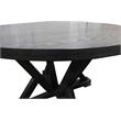 Bowery Hill Solid Wood Round Dining Table in Antique Rustic Gray