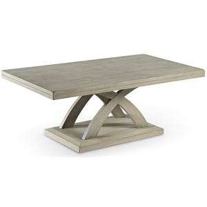 Bowery Hill Contemporary Light Gray Hardwood Cocktail Table