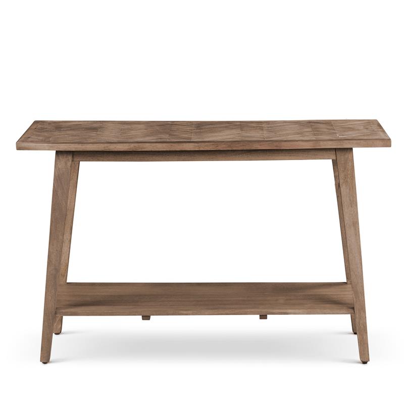 Bowery Hill Mango Wood Natural Sofa Table Rectangular 47