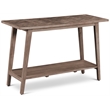 Bowery Hill Mango Wood Natural Sofa Table Rectangular 47