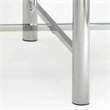 Bowery Hill Contemporary Metal End Table with Glass Top in Chrome