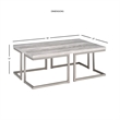 Bowery Hill Mid-Century Driftwood with Metal Base Cocktail Table