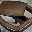 Bowery Hill Traditional Dark Walnut Wood Game End Table with Chessboard