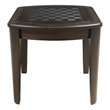 Bowery Hill Traditional Dark Walnut Wood Game End Table with Chessboard