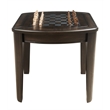 Bowery Hill Traditional Dark Walnut Wood Game End Table with Chessboard