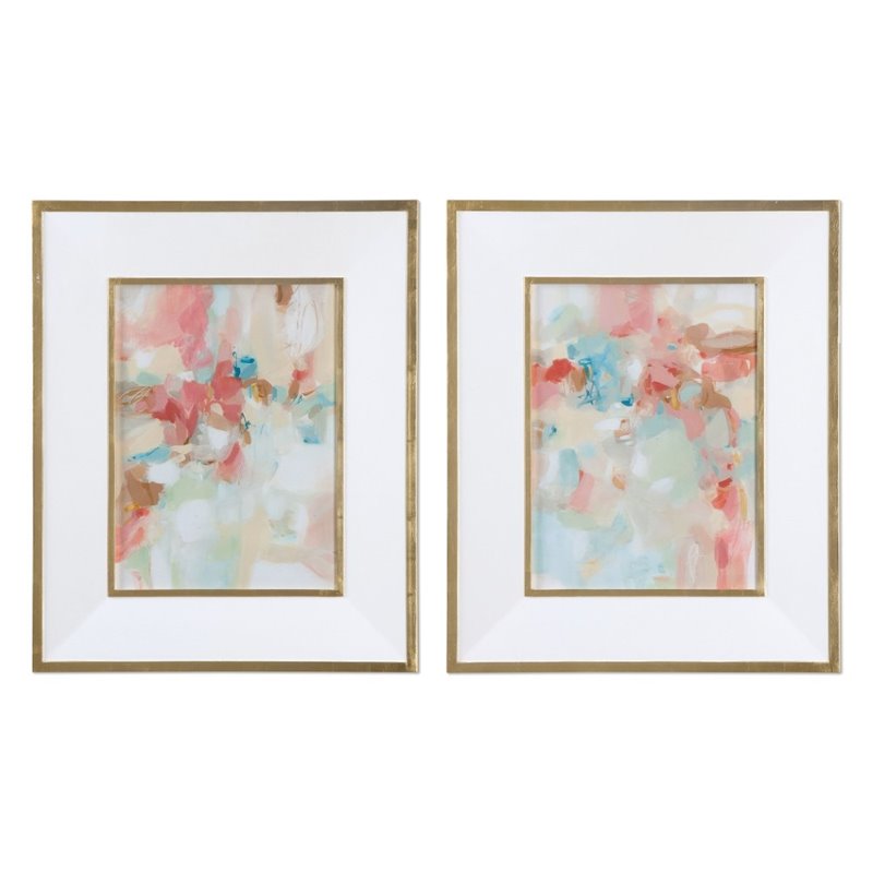 Bowery Hill 2 Piece A Touch of Blush and Rosewood Fences Art Set