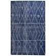 Bowery Hill Modern 5' x 8' Hand Woven Wool Rug in Indigo Blue