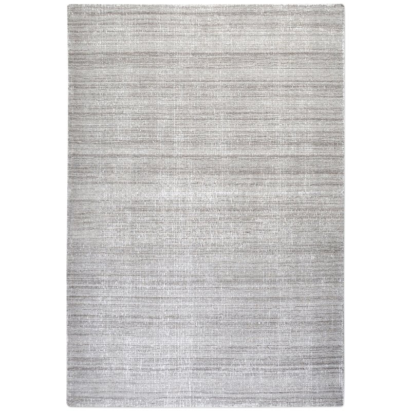 Bowery Hill Contemporary 5' x 8' Hand Woven Wool Rug in Gray