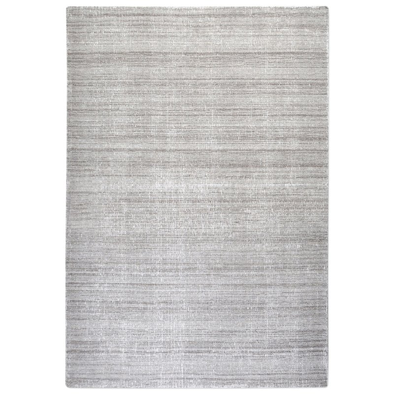 Bowery Hill Contemporary 8' x 10' Hand Woven Wool Rug in Gray