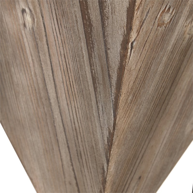Bowery Hill Coastal Wood Accent End Table in Gray Wash/Aged Black
