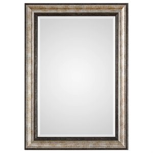 Bowery Hill Modern Decorative Mirror in Antiqued Silver and Bronze