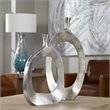Bowery Hill Contemporary 2 Piece Vase Set in Textured Nickel