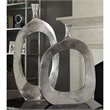 Bowery Hill Contemporary 2 Piece Vase Set in Textured Nickel