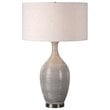 Bowery Hill Contemporary Table Lamp in Textured Gray and Beige