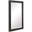 Bowery Hill Contemporary Decorative Mirror in Rustic Aged Black
