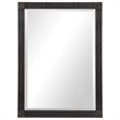 Bowery Hill Contemporary Decorative Mirror in Rustic Aged Black