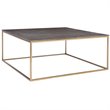 Bowery Hill Faux Shagreen Charcoal Gray Coffee Table Square 38