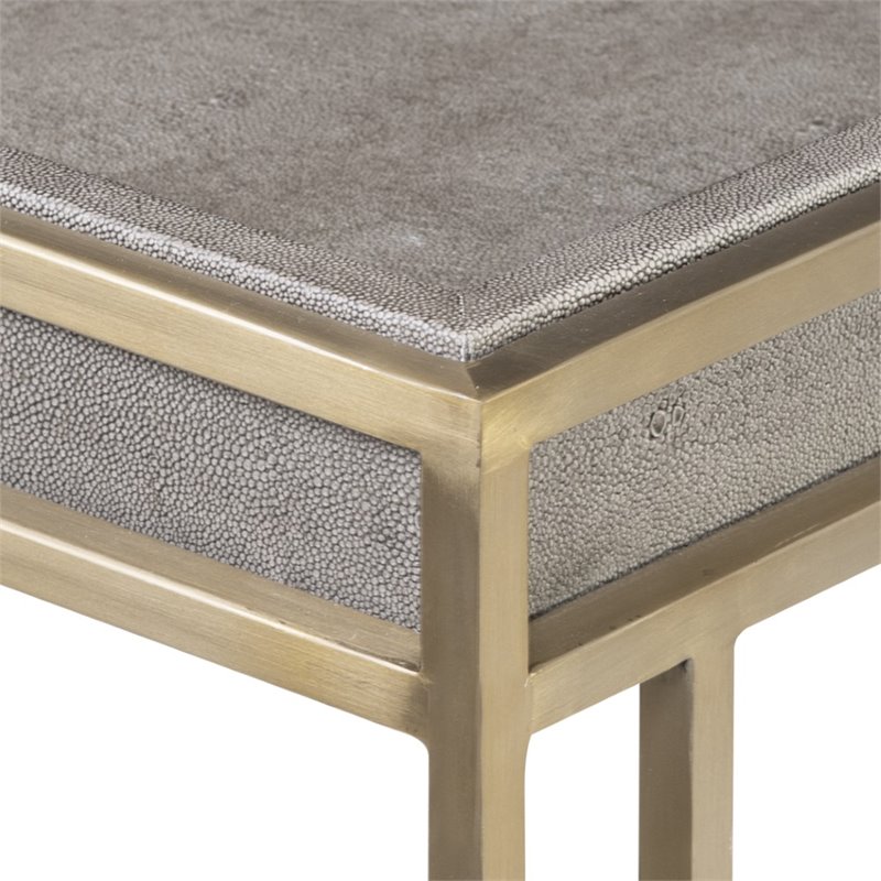Bowery Hill Contemporary Modern Console Table in Charcoal Gray