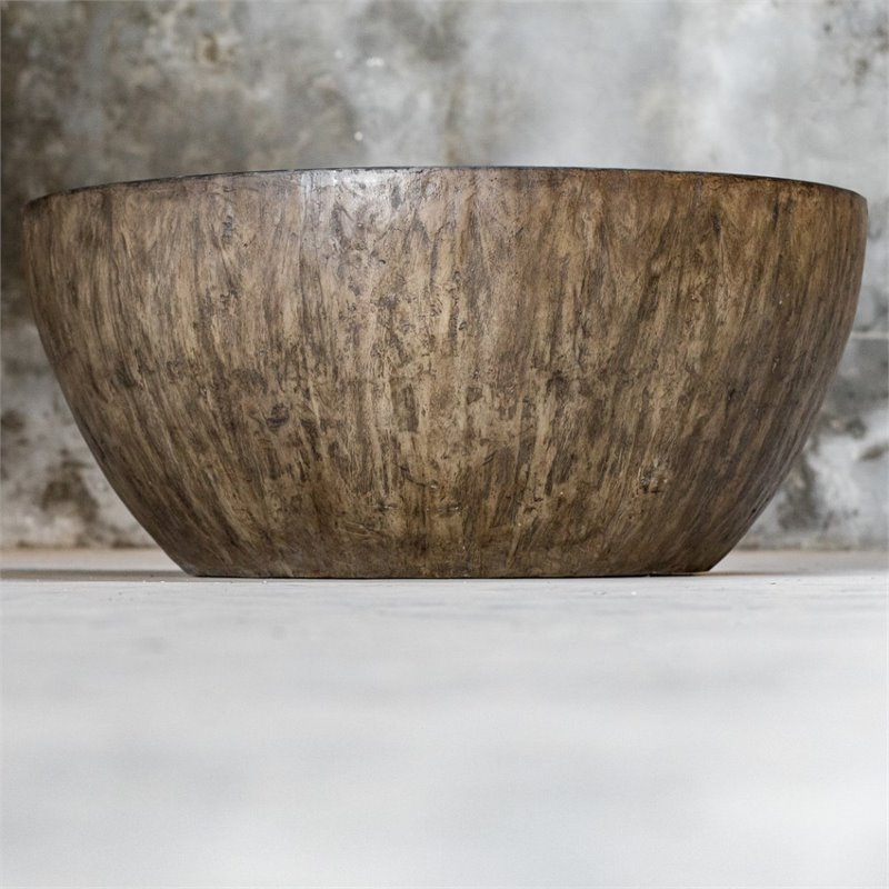 Bowery Hill MDF Aged Walnut Coffee Table Round 42