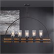 Bowery Hill 5 Light Rustic Linear Chandelier  in Weathered Bronze