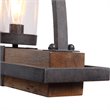 Bowery Hill 5 Light Rustic Linear Chandelier  in Weathered Bronze