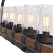 Bowery Hill 5 Light Rustic Linear Chandelier  in Weathered Bronze