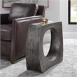 Bowery Hill Mixing Art with Function Contemporary Resin Side Table in Silver