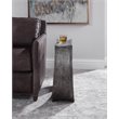 Bowery Hill Mixing Art with Function Contemporary Resin Side Table in Silver