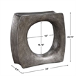 Bowery Hill Mixing Art with Function Contemporary Resin Side Table in Silver