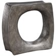 Bowery Hill Mixing Art with Function Contemporary Resin Side Table in Silver