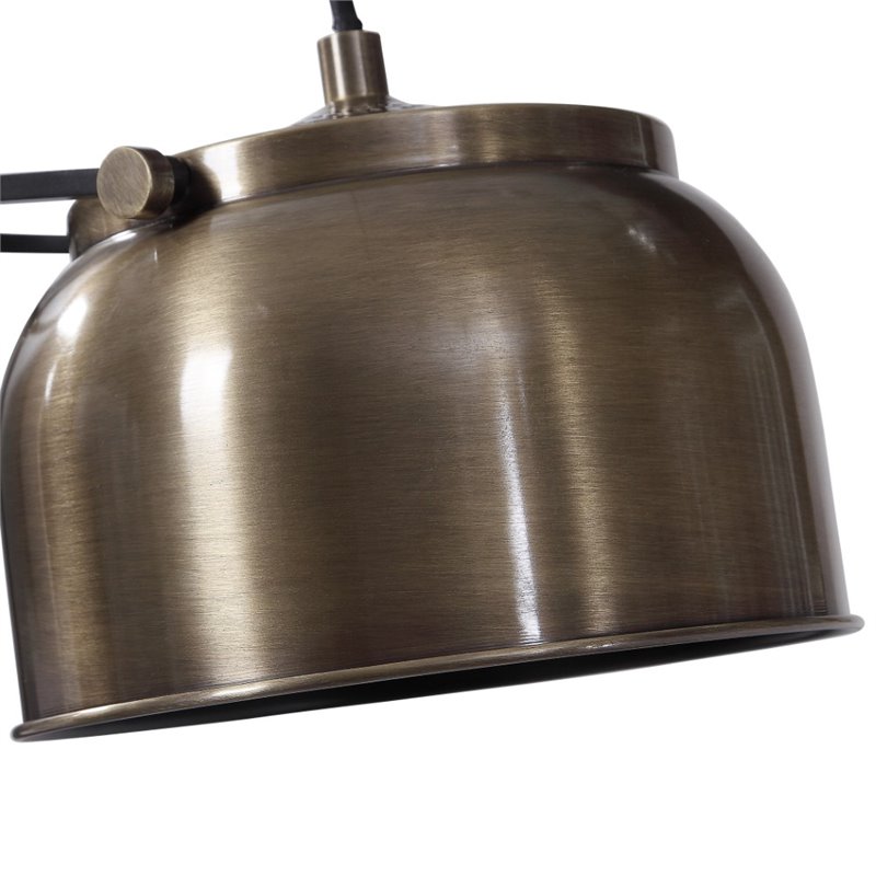 Bowery Hill Contemporary Industrial Floor Lamp in Antique Brass