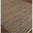 Bowery Hill Modern Rescued Leather and Hemp 5' x 8' Rug in Brown
