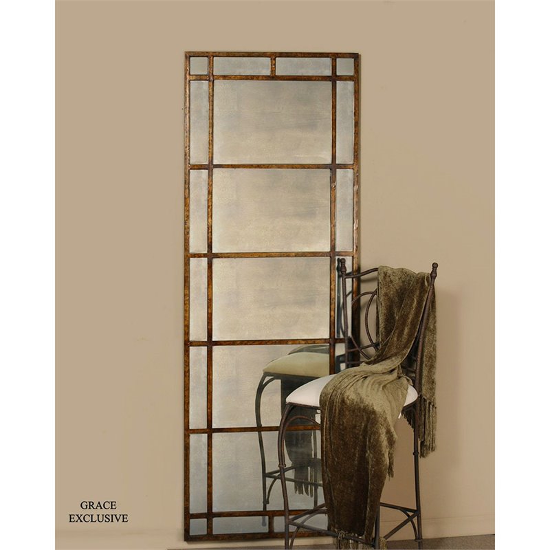 Bowery Hill Contemporary Mirror in Antique Gold