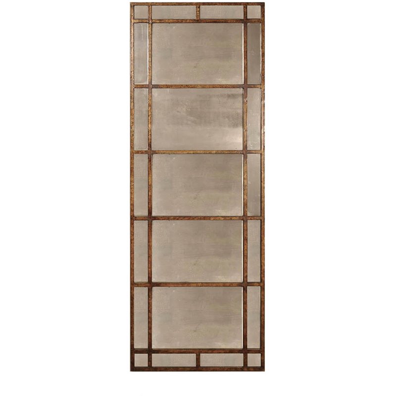 Bowery Hill Contemporary Mirror in Antique Gold