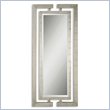 Bowery Hill Wood Scratched Silver Mirror Rectangular 76