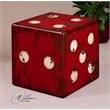 Bowery Hill Contemporary Fir Wood Accent Table in Red