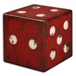 Bowery Hill Contemporary Fir Wood Accent Table in Red