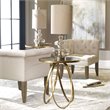 Bowery Hill Contemporary Metal Gold Accent Table