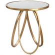 Bowery Hill Contemporary Metal Gold Accent Table