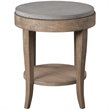 Bowery Hill Contemporary Birch Wood Round Accent Table