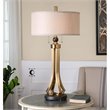 Bowery Hill Contemporary Brushed Brass Table Lamp