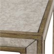 Bowery Hill Contemporary Mirrored End Table in Antique Gold