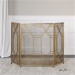 Bowery Hill Contemporary Fireplace Screen in Gold