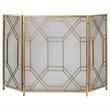 Bowery Hill Contemporary Fireplace Screen in Gold