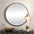 Bowery Hill Contemporary Decorative Mirror in Rustic Black