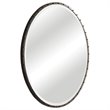 Bowery Hill Contemporary Decorative Mirror in Rustic Black