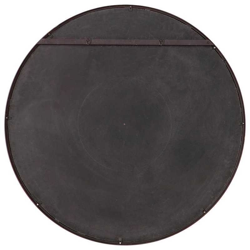 Bowery Hill Contemporary Decorative Mirror in Rustic Black
