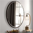 Bowery Hill Contemporary Decorative Mirror in Rustic Black
