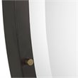 Bowery Hill Contemporary Decorative Mirror in Rustic Black