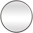 Bowery Hill Contemporary Decorative Mirror in Rustic Black